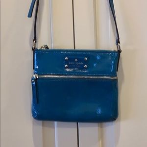 Kate Spade Teal patent leather cross body
